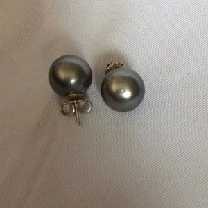 12-13MM Post Colored Pearl Earrings